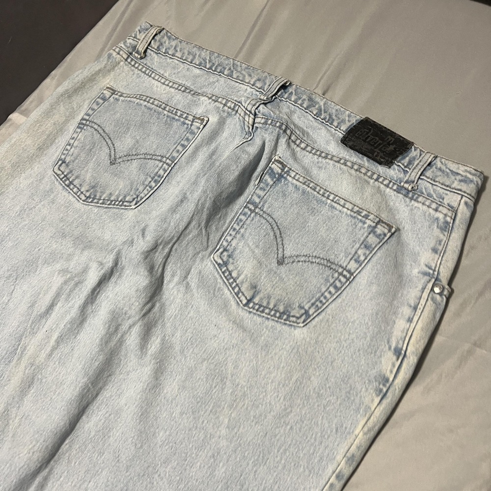 Levis SilverTab Loose Jeans Mens 40x33 Blue Light Wash Relaxed Wide Leg Denim - Picture 6 of 8